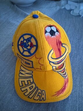 Club America yellow Soccer Graphic Baseball Cap